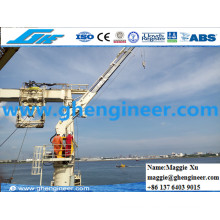 Hydraulic Knuckle Telescopic Boom Jib Pedestal Provision Offshore Ship Crane